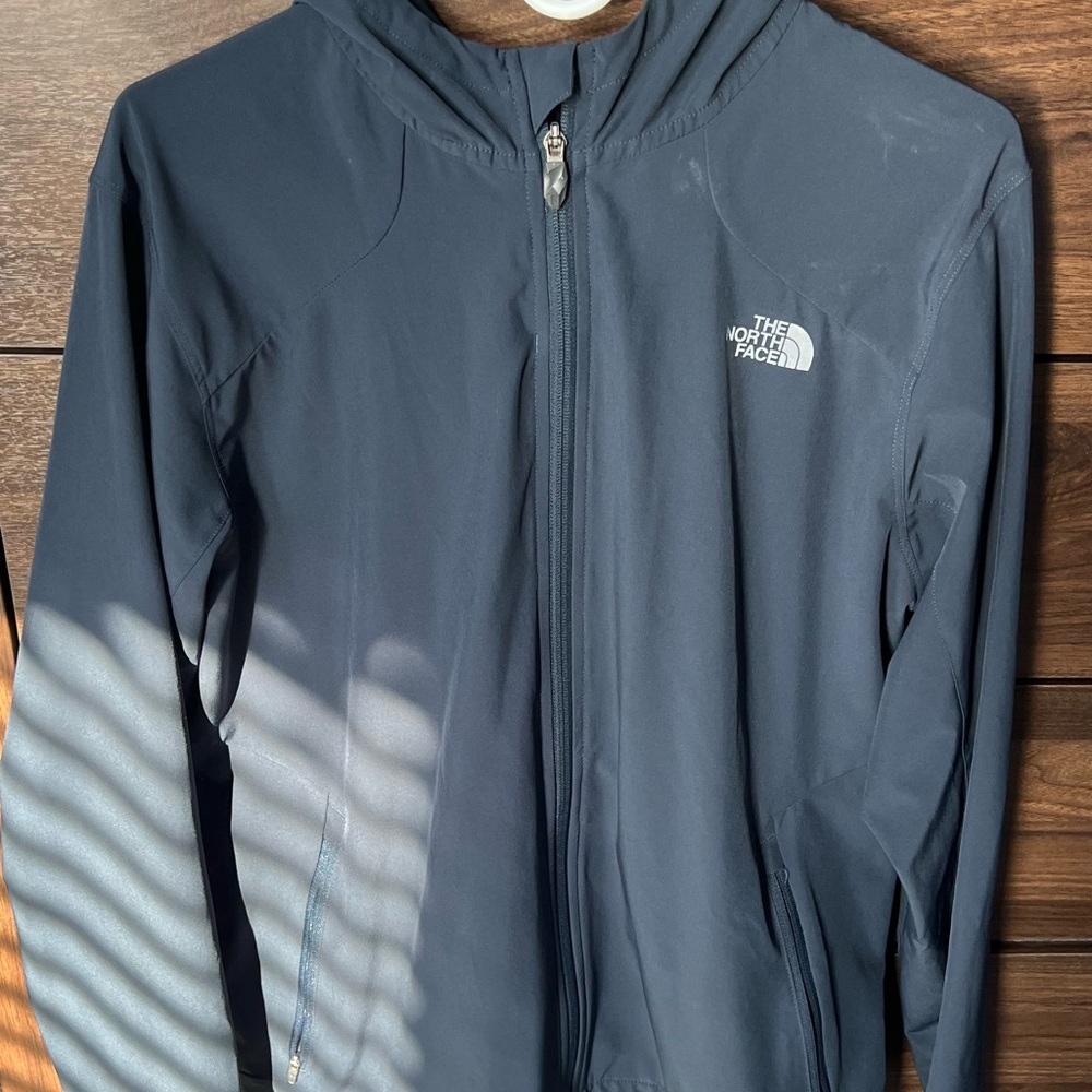 The North Face Navy Blue Hooded Running Jacket